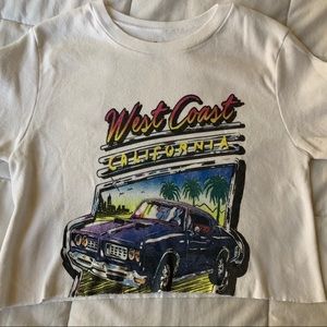 Brandy Melville West Coast Graphic Crop Top!